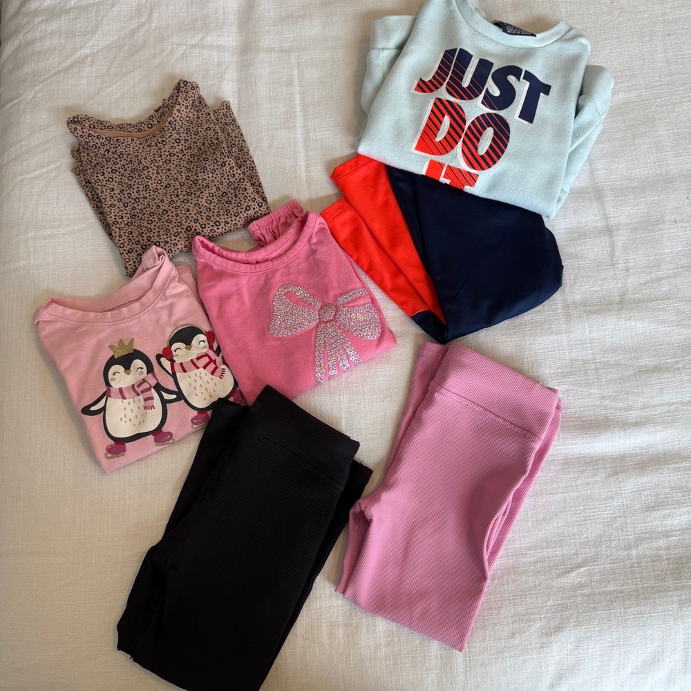 Nike Toddler Girls Clothing Lot Nike Sweatshirt Flare Leggings Penguin 4T 5T